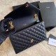 Cloni Firmate Borsa per busta media YSL Saint Laurent Mix Matelasse nera in oro imitazioni