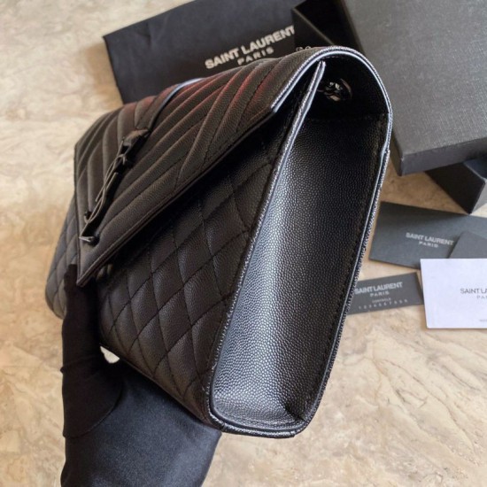 Borsa per busta media YSL Saint Laurent Mix Matelasse nera Dupe Perfetta Cloni Firmate Borsa per busta media YSL Saint Laurent Mix Matelasse nera imitazioni