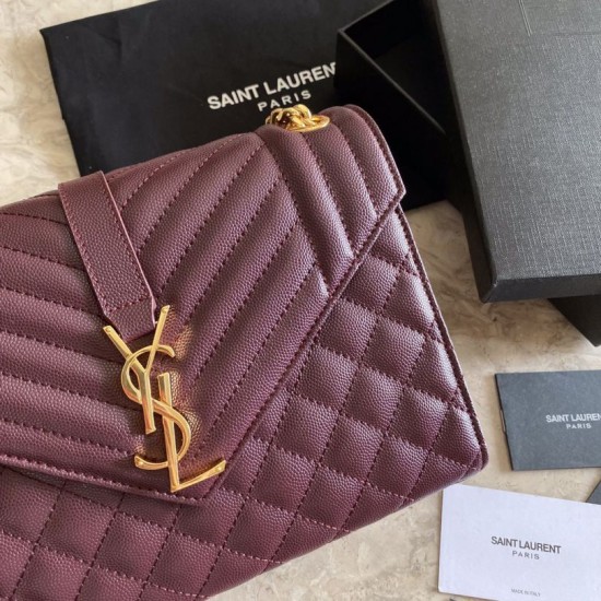 Sacchetto busta media YSL Saint Laurent Mix Matelasse Claret Dupe Perfetta Cloni Firmate Sacchetto busta media YSL Saint Laurent Mix Matelasse Claret imitazioni