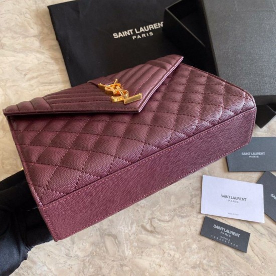 Sacchetto busta media YSL Saint Laurent Mix Matelasse Claret Dupe Perfetta Cloni Firmate Sacchetto busta media YSL Saint Laurent Mix Matelasse Claret imitazioni