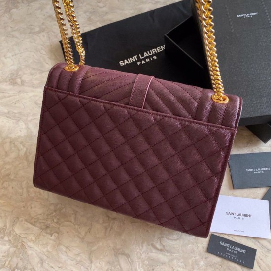 Sacchetto busta media YSL Saint Laurent Mix Matelasse Claret Dupe Perfetta Cloni Firmate Sacchetto busta media YSL Saint Laurent Mix Matelasse Claret imitazioni