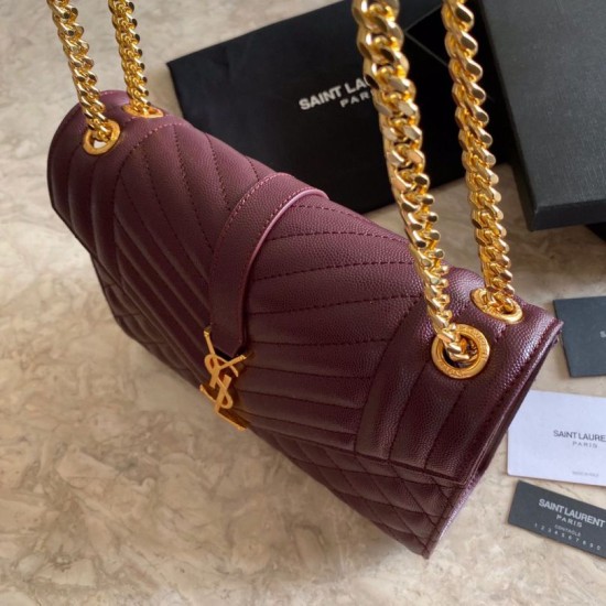 Sacchetto busta media YSL Saint Laurent Mix Matelasse Claret Dupe Perfetta Cloni Firmate Sacchetto busta media YSL Saint Laurent Mix Matelasse Claret imitazioni