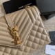 Cloni Firmate Sacchetto busta media YSL Saint Laurent Mix Matelasse Albicocca imitazioni