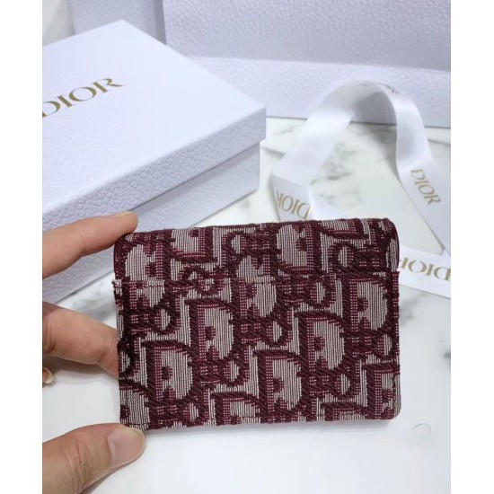 Alta gamma replica Portafoglio da sella obliquo Christian Dior rosso Dupe Perfetta Cloni Firmate Alta gamma replica Portafoglio da sella obliquo Christian Dior rosso imitazioni