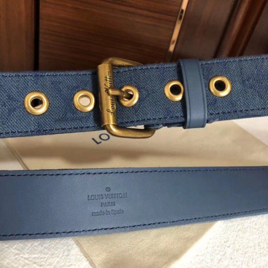 Signature 35mm Cintura Monogram Denim M0175Q Dupe Perfetta Cloni Firmate Signature 35mm Cintura Monogram Denim M0175Q imitazioni