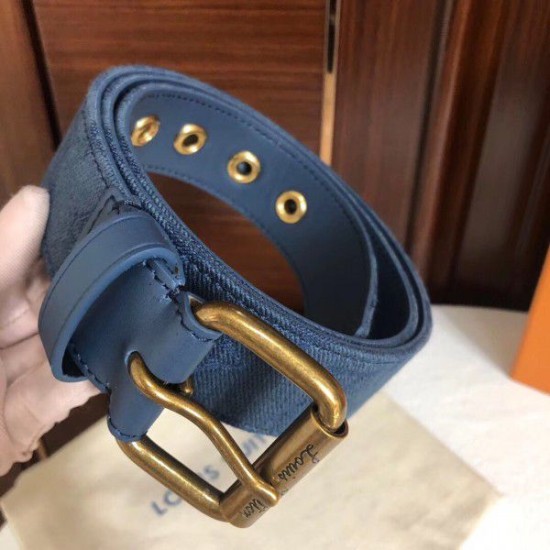 Signature 35mm Cintura Monogram Denim M0175Q Dupe Perfetta Cloni Firmate Signature 35mm Cintura Monogram Denim M0175Q imitazioni