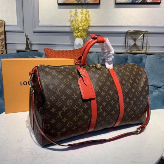 Keepall Bandouliere 50 Monogram Red M44740 Dupe Perfetta Cloni Firmate Keepall Bandouliere 50 Monogram Red M44740 imitazioni