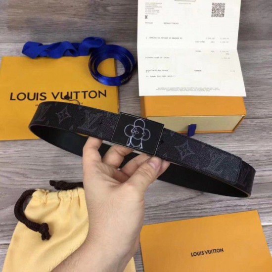 Riproduzione Fedele replica Cintura Metropole 35mm Monogram Eclipse M0048T imitazioni Replica Alta Qualità Cintura Metropole 35mm Monogram Eclipse M0048T