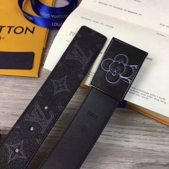Riproduzione Fedele replica Cintura Metropole 35mm Monogram Eclipse M0048T imitazioni Replica Alta Qualità Cintura Metropole 35mm Monogram Eclipse M0048T