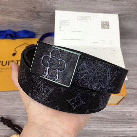 Riproduzione Fedele replica Cintura Metropole 35mm Monogram Eclipse M0048T imitazioni Replica Alta Qualità Cintura Metropole 35mm Monogram Eclipse M0048T
