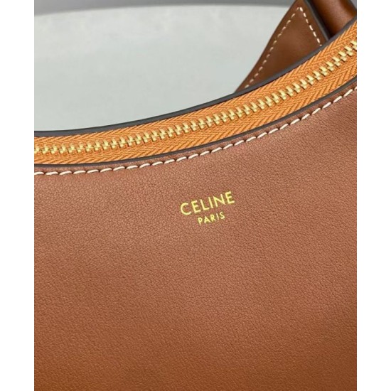 Borse Celine Ava Con Tracolla Media In Pelle Di Vitello Liscia Caffè