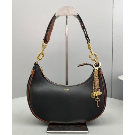 Borsa Celine Ava Con Tracolla Media In Pelle Di Vitello Liscia Nera Borsa Celine Ava Con Tracolla Media In Pelle Di Vitello Liscia Nera