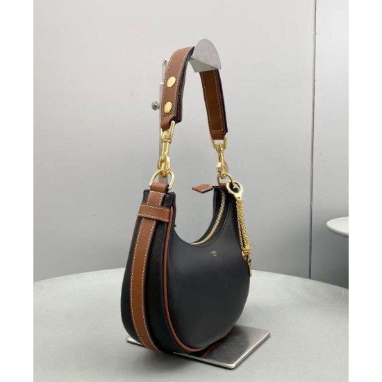 Borsa Celine Ava Con Tracolla Media In Pelle Di Vitello Liscia Nera Borsa Celine Ava Con Tracolla Media In Pelle Di Vitello Liscia Nera