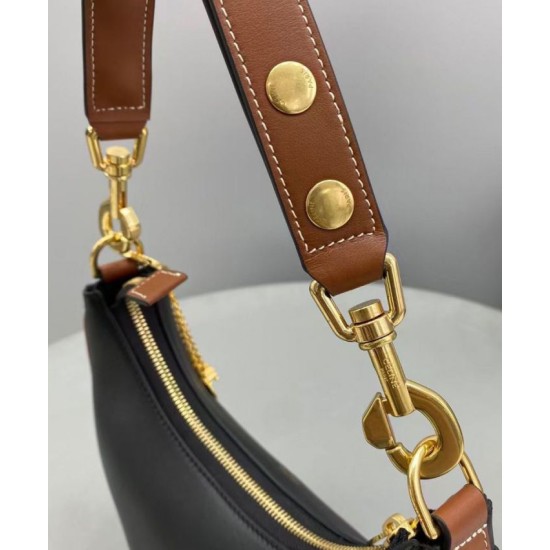 Borsa Celine Ava Con Tracolla Media In Pelle Di Vitello Liscia Nera Borsa Celine Ava Con Tracolla Media In Pelle Di Vitello Liscia Nera