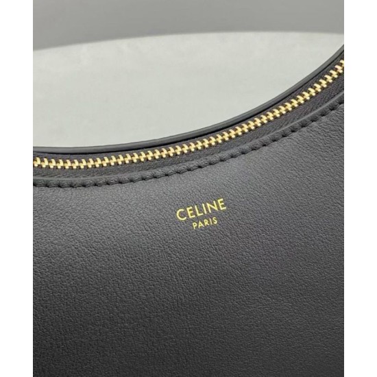 Borsa Celine Ava Con Tracolla Media In Pelle Di Vitello Liscia Nera Borsa Celine Ava Con Tracolla Media In Pelle Di Vitello Liscia Nera