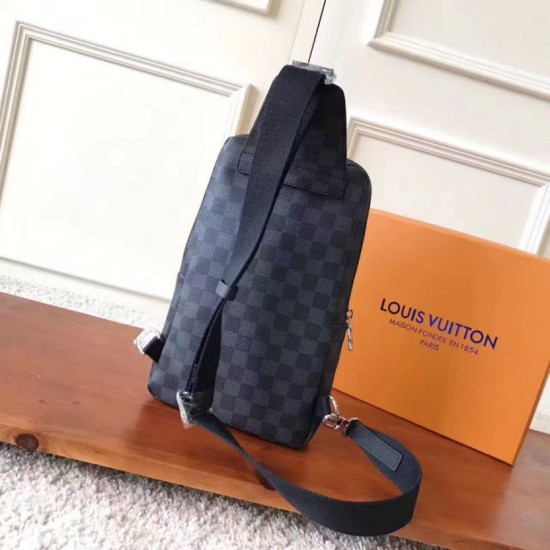 Riproduzione Fedele Borse Avenue Sling Damier Graphite N41719 imitazioni Replica Alta Qualità Borse Avenue Sling Damier Graphite N41719