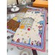 LV Silk Vivienne Xmas Square 90 M77905 Beige LV Silk Vivienne Xmas Square 90 M77905 Beige