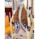 LV Silk Vivienne Xmas Square 90 M77905 Marrone