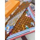 LV Silk Vivienne Xmas Square 90 M77905 Marrone