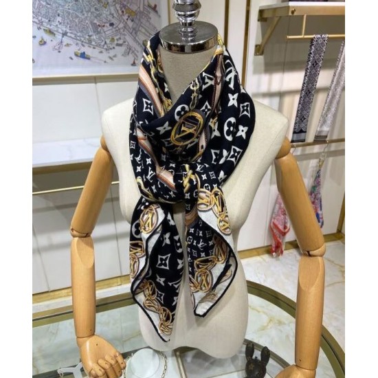 Sciarpa lunga per sempre Monogram da donna Louis Vuitton nera Sciarpa lunga per sempre Monogram da donna Louis Vuitton nera
