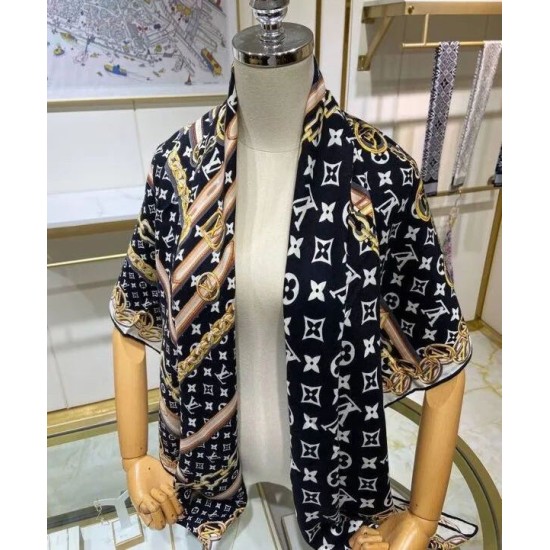 Sciarpa lunga per sempre Monogram da donna Louis Vuitton nera Sciarpa lunga per sempre Monogram da donna Louis Vuitton nera