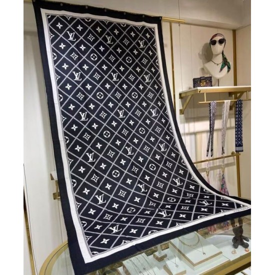 Sciarpa Crosillon da donna LV nera Sciarpa Crosillon da donna LV nera