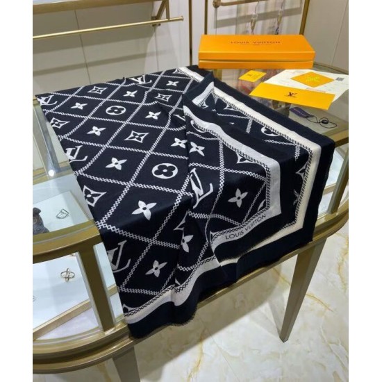 Sciarpa Crosillon da donna LV nera Sciarpa Crosillon da donna LV nera