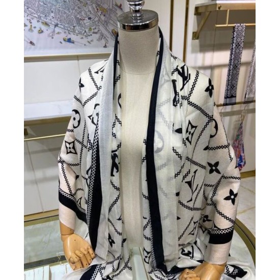 Sciarpa Crosillon Donna Louis Vuitton Bianca Sciarpa Crosillon Donna Louis Vuitton Bianca