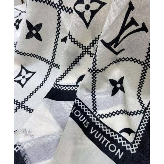 Sciarpa Crosillon Donna Louis Vuitton Bianca Sciarpa Crosillon Donna Louis Vuitton Bianca