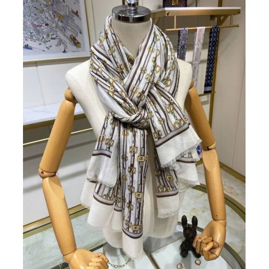 Sciarpa lunga per sempre Monogram da donna LV bianca Sciarpa lunga per sempre Monogram da donna LV bianca