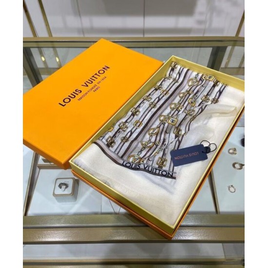 Sciarpa lunga per sempre Monogram da donna LV bianca Sciarpa lunga per sempre Monogram da donna LV bianca