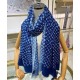 Sciarpa lunga sfumata in denim da donna di Louis Vuitton blu Sciarpa lunga sfumata in denim da donna di Louis Vuitton blu