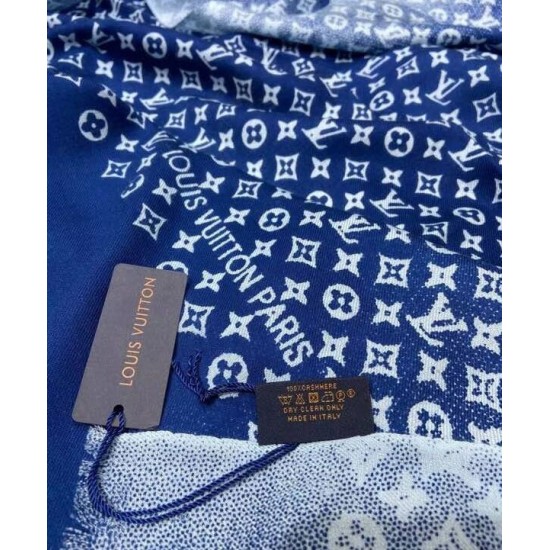 Sciarpa lunga sfumata in denim da donna di Louis Vuitton blu Sciarpa lunga sfumata in denim da donna di Louis Vuitton blu