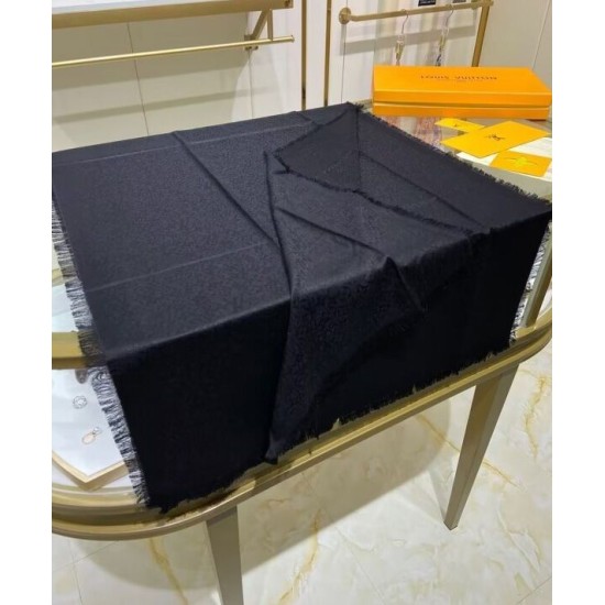 Sciarpa monogramma da donna Louis Vuitton nera Sciarpa monogramma da donna Louis Vuitton nera