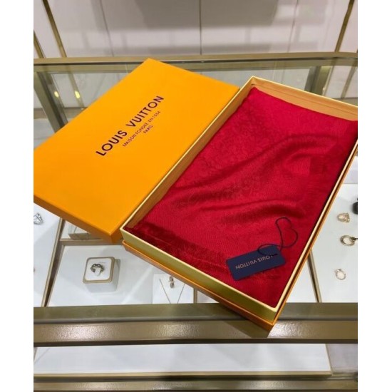 Sciarpa monogramma da donna Louis Vuitton rossa Sciarpa monogramma da donna Louis Vuitton rossa