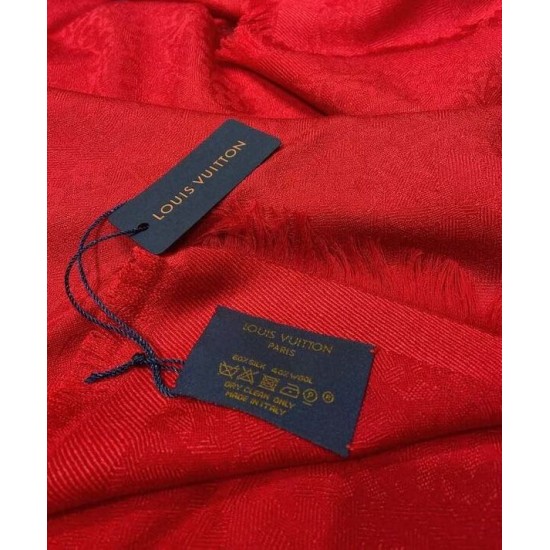 Sciarpa monogramma da donna Louis Vuitton rossa Sciarpa monogramma da donna Louis Vuitton rossa