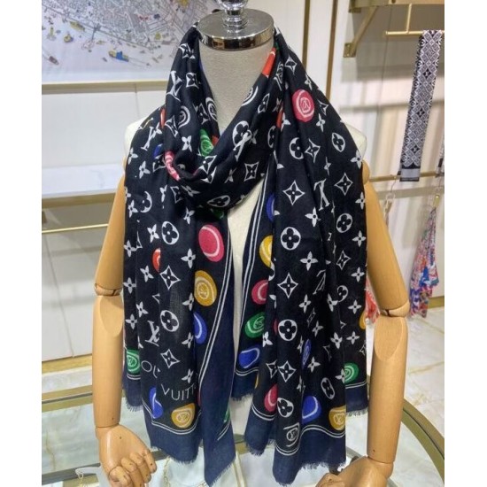 Sciarpa Louis Vuitton Match da donna Louis Vuitton nera Sciarpa Louis Vuitton Match da donna Louis Vuitton nera
