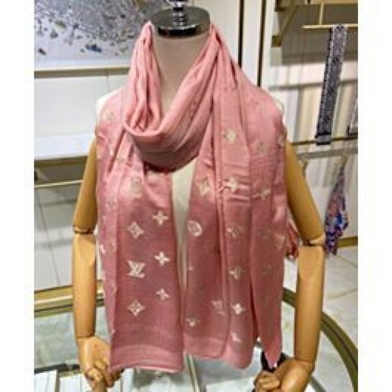 Sciarpa Monogram Donna Louis Vuitton Rosa Sciarpa Monogram Donna Louis Vuitton Rosa