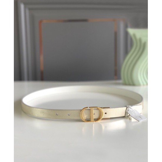 Cintura reversibile Christian Dior 30 Montaigne dorata