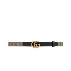 Cintura sottile Gucci GG Marmont nera