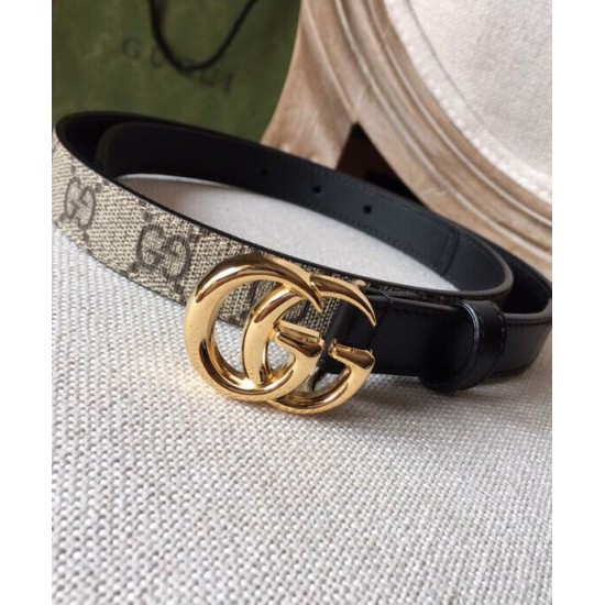 Cintura sottile Gucci GG Marmont nera Cintura sottile Gucci GG Marmont nera