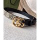 Cintura sottile Gucci GG Marmont nera Cintura sottile Gucci GG Marmont nera