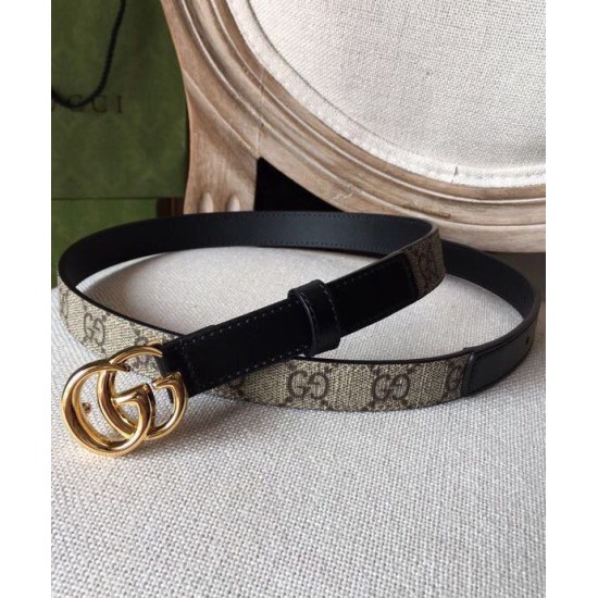 Cintura sottile Gucci GG Marmont nera Cintura sottile Gucci GG Marmont nera