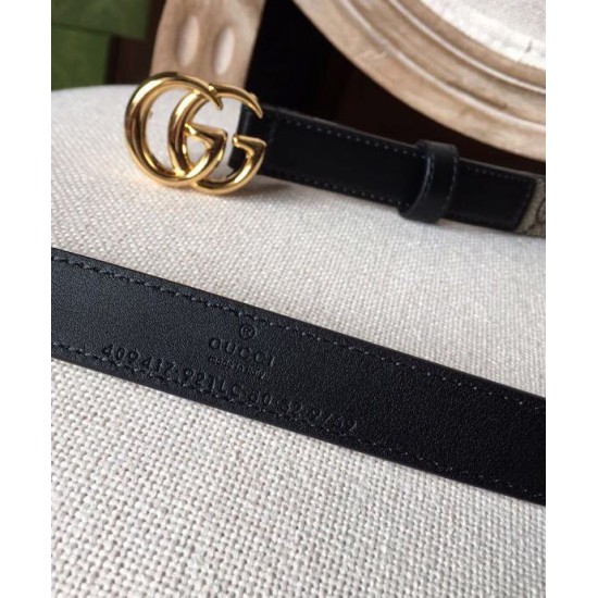 Cintura sottile Gucci GG Marmont nera Cintura sottile Gucci GG Marmont nera