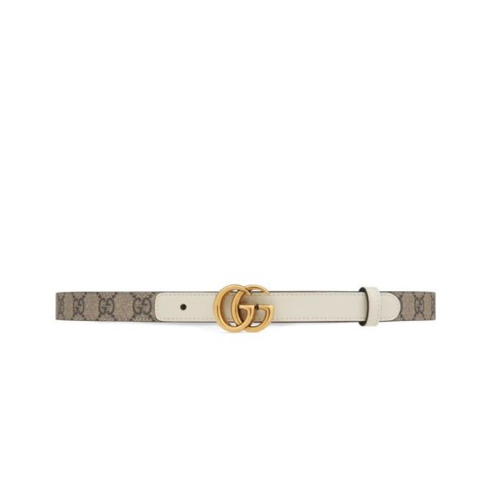 Cintura sottile Gucci GG Marmont bianca Cintura sottile Gucci GG Marmont bianca