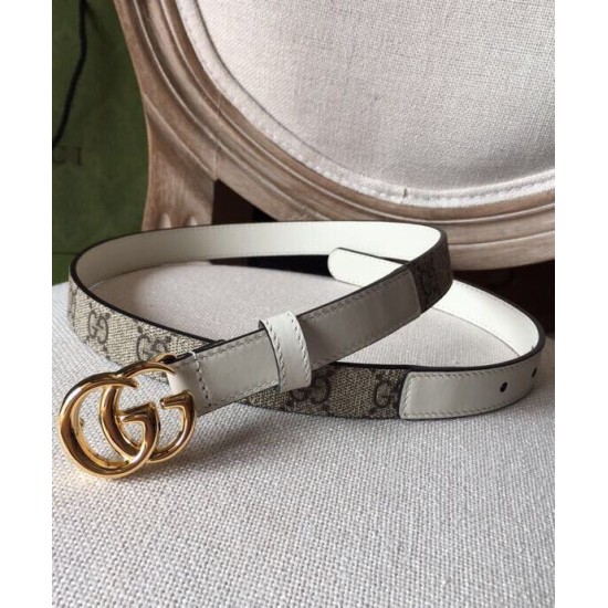 Cintura sottile Gucci GG Marmont bianca Cintura sottile Gucci GG Marmont bianca