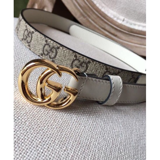 Cintura sottile Gucci GG Marmont bianca Cintura sottile Gucci GG Marmont bianca