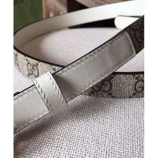 Cintura sottile Gucci GG Marmont bianca Cintura sottile Gucci GG Marmont bianca