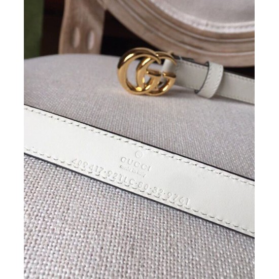 Cintura sottile Gucci GG Marmont bianca Cintura sottile Gucci GG Marmont bianca