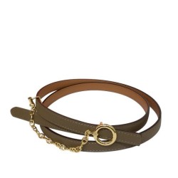 Pari Cintura in pelle Hermes Epsom Glod Hardware grigio